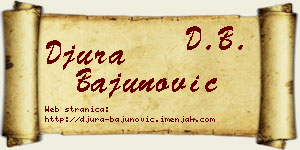 Đura Bajunović vizit kartica